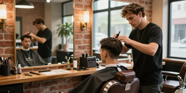 Stylish barbershop experience showcasing expert grooming services with rokok88.