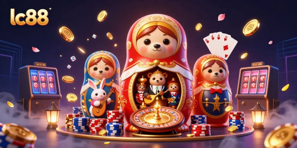 Experience the excitement of lc88 with vibrant casino elements and engaging characters.